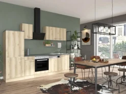 OPTIFIT Livorno290 Küchenzeile 270 cm Wildeiche Nachbildung