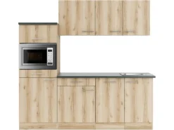 OPTIFIT Livorno290 Küchenzeile 210 cm Wildeiche Nachbildung