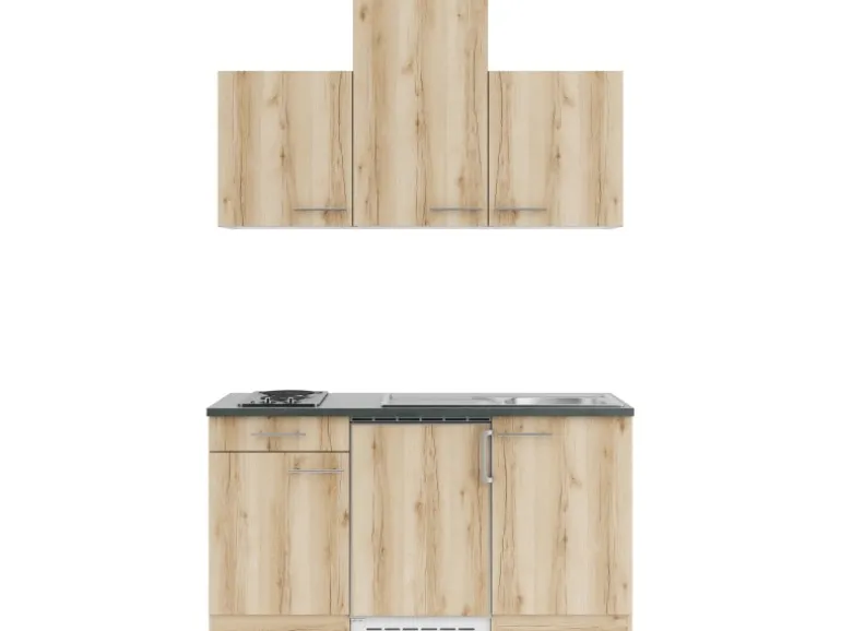 OPTIFIT Livorno290 Miniküche 150 cm Wildeiche Nachbildung