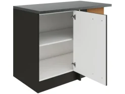 OPTIFIT Madrid420 Küchen-Eck-Unterschrank 110 cm Anthrazit Matt