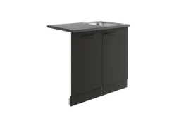 OPTIFIT Madrid420 Küchen-Spülenschrank-Set Anthrazit Matt