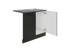 OPTIFIT Madrid420 Küchen-Spülenschrank-Set Anthrazit Matt