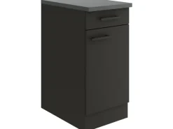 OPTIFIT Madrid420 Küchen-Unterschrank 40 cm Anthrazit Matt