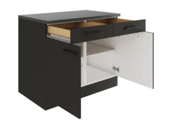 OPTIFIT Madrid420 Küchen-Unterschrank 100 cm Anthrazit Matt
