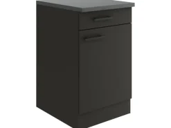 OPTIFIT Madrid420 Küchen-Unterschrank 50 cm Anthrazit Matt