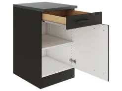 OPTIFIT Madrid420 Küchen-Unterschrank 50 cm Anthrazit Matt