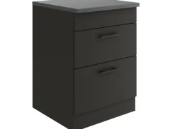 OPTIFIT Madrid420 Küchen-Unterschrank 60 cm Anthrazit Matt