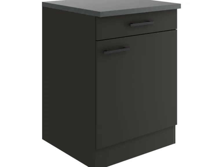 OPTIFIT Madrid420 Küchen-Unterschrank 60 cm Anthrazit Matt