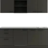 OPTIFIT Madrid420 Küchenzeile 210 cm Anthrazit
