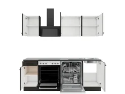 OPTIFIT Madrid420 Küchenzeile 210 cm Anthrazit