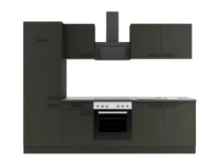 OPTIFIT Madrid420 Küchenzeile 270 cm Anthrazit