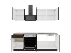 OPTIFIT Madrid420 Küchenzeile 210 cm Anthrazit