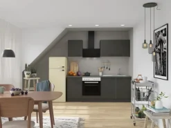 OPTIFIT Madrid420 Küchenzeile 210 cm Anthrazit