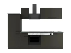 OPTIFIT Madrid420 Küchenzeile 270 cm Anthrazit