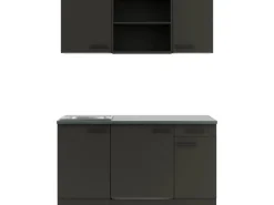 OPTIFIT Madrid420 Miniküche 150 cm Anthrazit