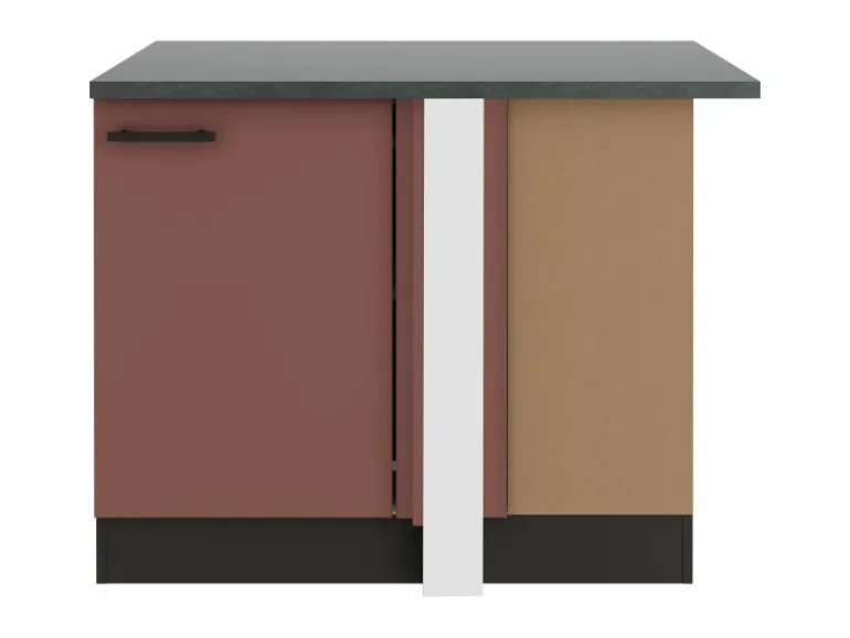OPTIFIT Nizza407 Küchen-Eck-Unterschrank 110 cm Rostrot