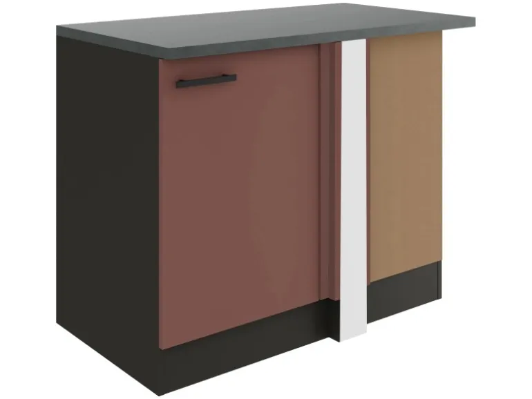 OPTIFIT Nizza407 Küchen-Eck-Unterschrank 110 cm Rostrot