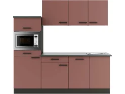 OPTIFIT Nizza407 Küchenzeile 210 cm Rostrot