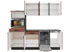 OPTIFIT Nizza407 Küchenzeile 210 cm Rostrot