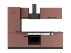 OPTIFIT Nizza407 Küchenzeile 270 cm Rostrot