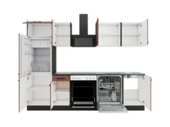 OPTIFIT Nizza407 Küchenzeile 270 cm Rostrot