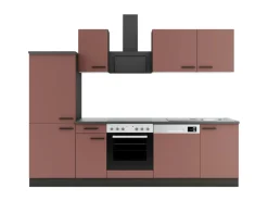 OPTIFIT Nizza407 Küchenzeile 270 cm Rostrot