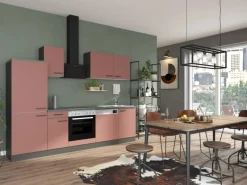 OPTIFIT Nizza407 Küchenzeile 270 cm Rostrot