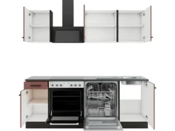 OPTIFIT Nizza407 Küchenzeile 210 cm Rostrot