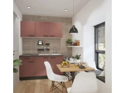 OPTIFIT Nizza407 Miniküche 150 cm Rostrot