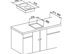 OPTIFIT Nizza407/Madrid420 Miniküche 150 cm Rostrot / Anthrazit