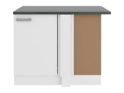 OPTIFIT Oslo214 Küchen-Eck-Unterschrank 110 cm Feinstruktur Weiß