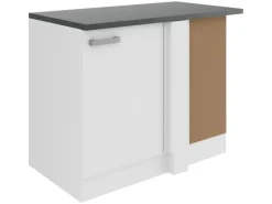 OPTIFIT Oslo214 Küchen-Eck-Unterschrank 110 cm Feinstruktur Weiß