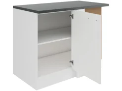 OPTIFIT Oslo214 Küchen-Eck-Unterschrank 110 cm Feinstruktur Weiß