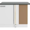OPTIFIT Oslo214 Küchen-Eck-Unterschrank 110 cm Feinstruktur Weiß