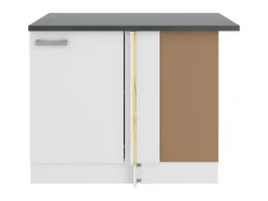 OPTIFIT Oslo214 Küchen-Eck-Unterschrank 110 cm Feinstruktur Weiß