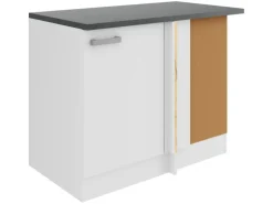 OPTIFIT Oslo214 Küchen-Eck-Unterschrank 110 cm Feinstruktur Weiß