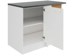 OPTIFIT Oslo214 Küchen-Eck-Unterschrank 110 cm Feinstruktur Weiß