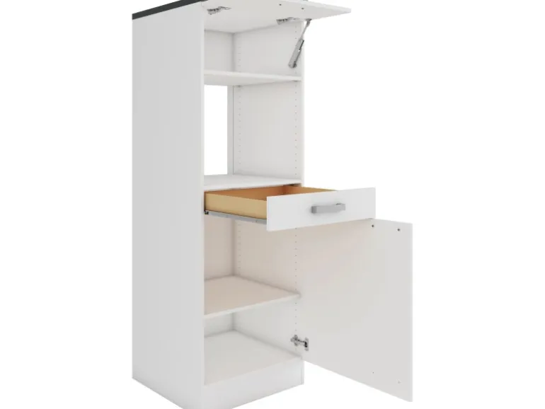 OPTIFIT Oslo214 Küchen-Geräteumbauschrank 60 cm Feinstruktur Weiß