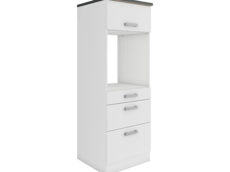 OPTIFIT Oslo214 Küchen-Geräteumbauschrank 60 cm Feinstruktur Weiß