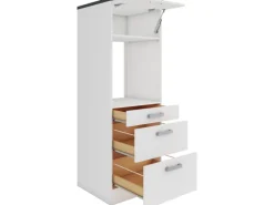 OPTIFIT Oslo214 Küchen-Geräteumbauschrank 60 cm Feinstruktur Weiß