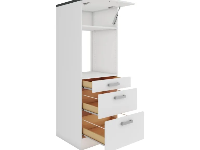 OPTIFIT Oslo214 Küchen-Geräteumbauschrank 60 cm Feinstruktur Weiß