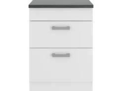 OPTIFIT Oslo214 Küchen-Unterschrank 60 cm Feinstruktur Weiß