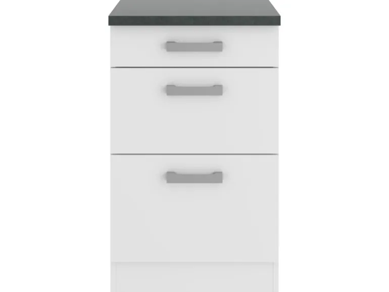 OPTIFIT Oslo214 Küchen-Unterschrank 50 cm Feinstruktur Weiß