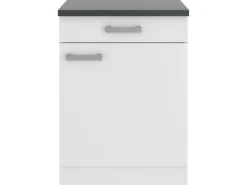 OPTIFIT Oslo214 Küchen-Unterschrank 60 cm Feinstruktur Weiß