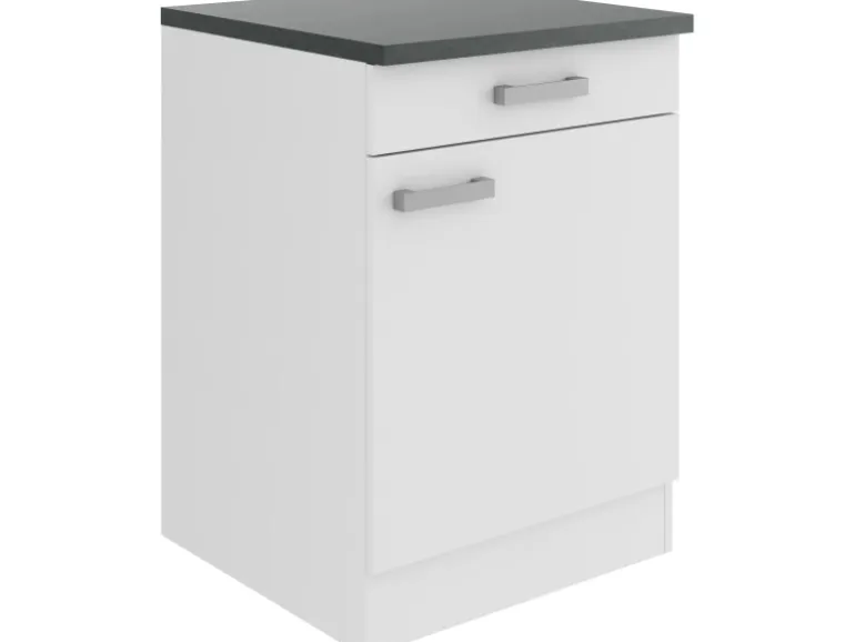 OPTIFIT Oslo214 Küchen-Unterschrank 60 cm Feinstruktur Weiß