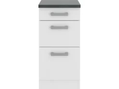 OPTIFIT Oslo214 Küchen-Unterschrank 40 cm Feinstruktur Weiß