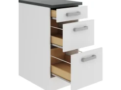 OPTIFIT Oslo214 Küchen-Unterschrank 40 cm Feinstruktur Weiß