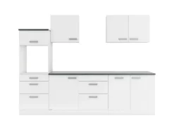 OPTIFIT Oslo214 Küchenzeile 270 cm ohne E-Geräte Weiß