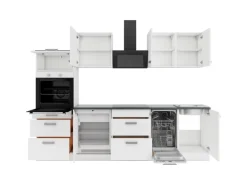 OPTIFIT Oslo214 Küchenzeile 270 cm ohne E-Geräte Weiß