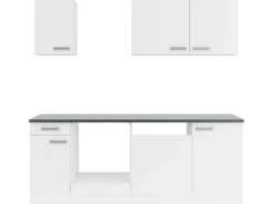 OPTIFIT Oslo214 Küchenzeile 210 cm ohne E-Geräte Weiß